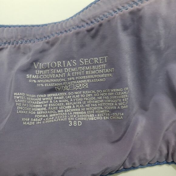 Victoria's Secret Uplift Semi Demi Underwire Padded Bra, Size 38D - Picture 2 of 4